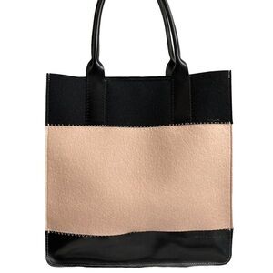 Graf Lantz black and cream cool colorblock tote bag